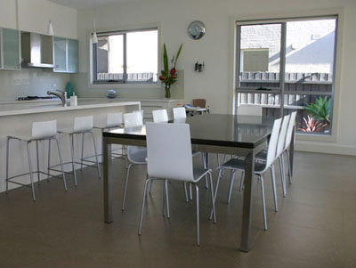 charcoal table with lily chairs + stools